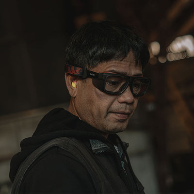 Converts Matte Graphite/Red Frame Clear Lens