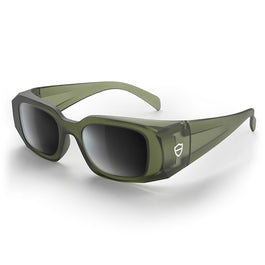 Auras Matte Moss Green Frame Grey Polarised Lens
