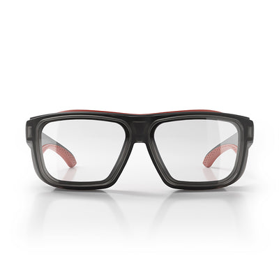 Converts Matte Graphite/Red Frame Clear Lens