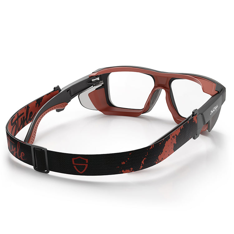 Converts Matte Graphite/Red Frame Clear Lens