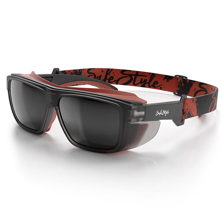 Converts Matte Graphite/Red Frame Grey Polarised Lens