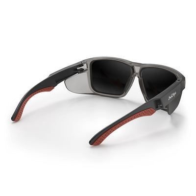 Converts Matte Graphite/Red Frame Grey Polarised Lens