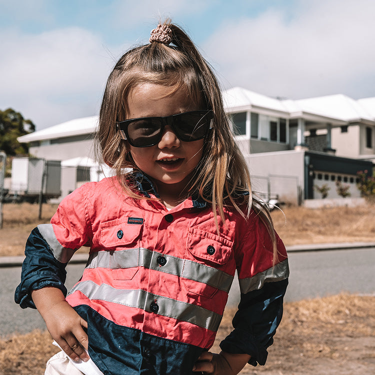 Fusions Kids Black Frame Tinted Lens