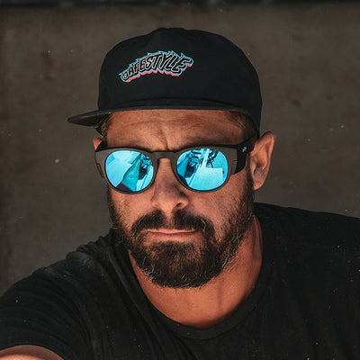 Cruisers Matte Black Frame Mirror Blue Polarised Lens