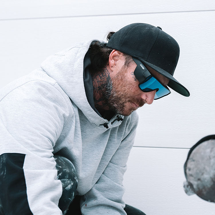 Primes Matte Black Frame Reflectors Blue Lens