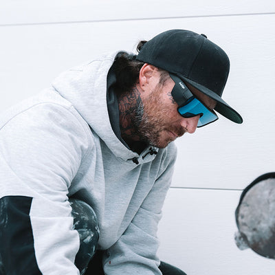 Primes Matte Black Frame Reflectors Blue Lens