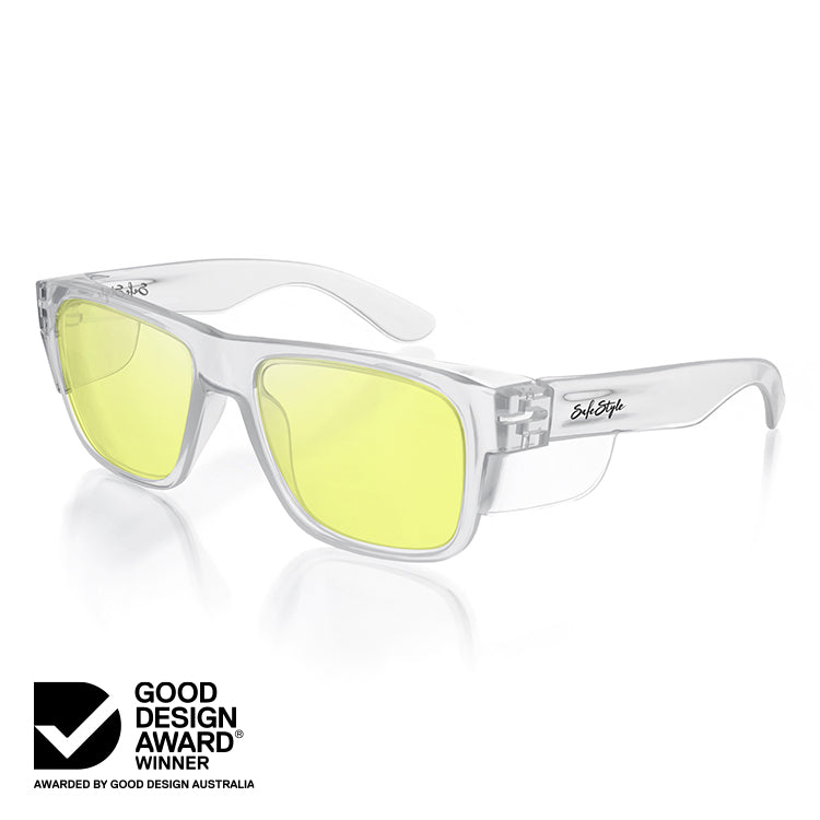 Fusions Clear Frame Yellow Lens