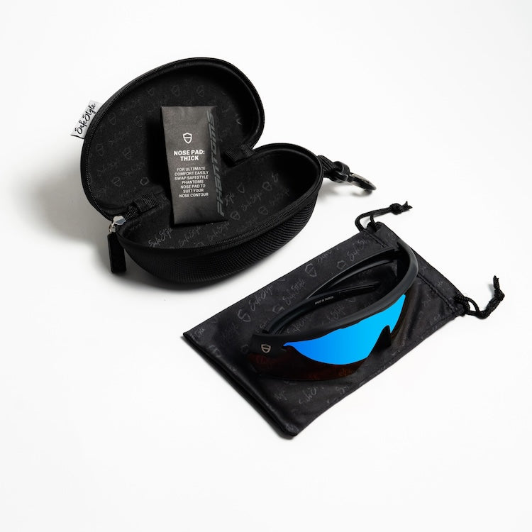 Phantoms Matte Black Frame Reflectors Blue Lens