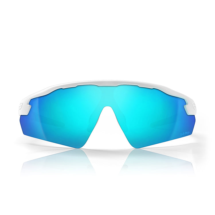 Phantoms Matte White Frame Reflectors Blue Lens