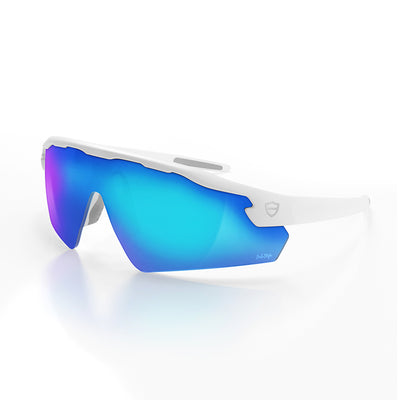 Phantoms Matte White Frame Reflectors Blue Lens