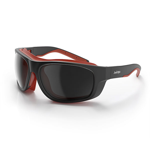 Switches Matte Black/Red Frame Grey Polarised Lens