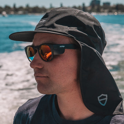 Cruisers Matte Black Frame Mirror Red Polarised Lens