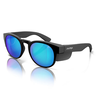 Cruisers Matte Black Frame Mirror Blue Polarised Lens