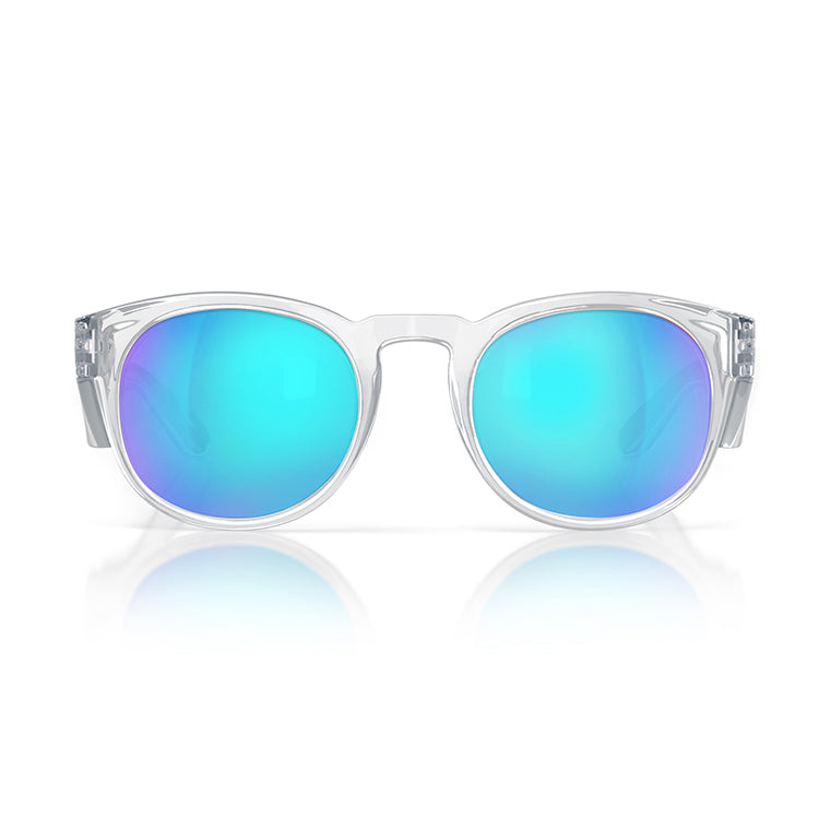 Cruisers Clear Frame Mirror Blue Polarised Lens