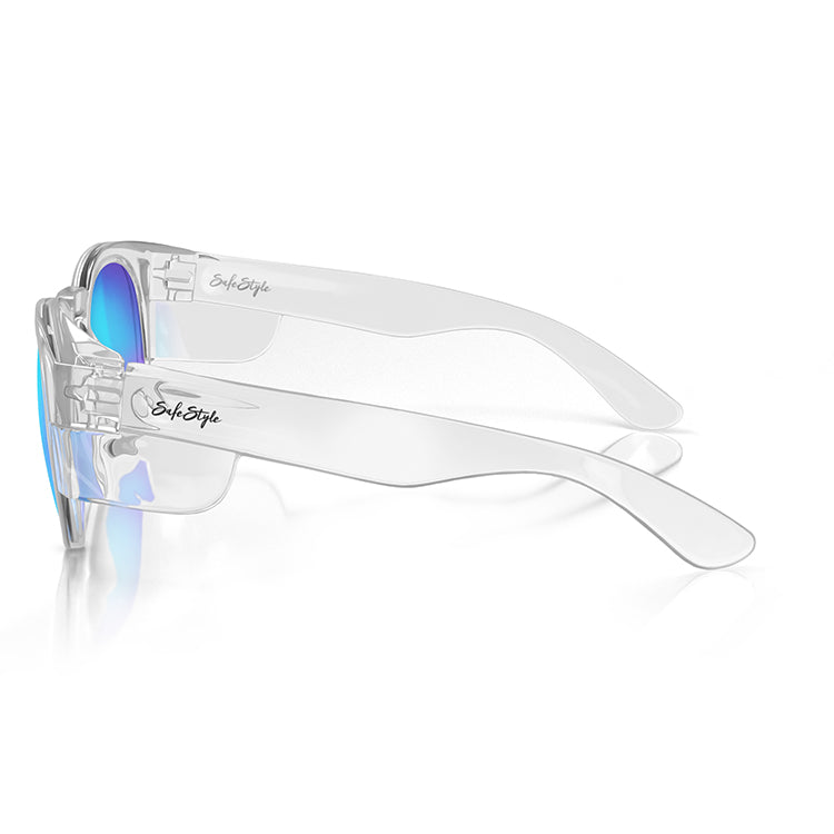 Cruisers Clear Frame Mirror Blue Polarised Lens