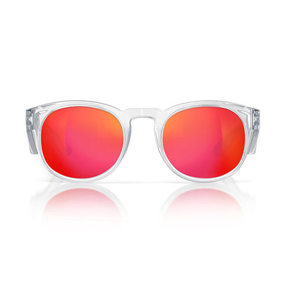 Cruisers Clear Frame Mirror Red Polarised Lens