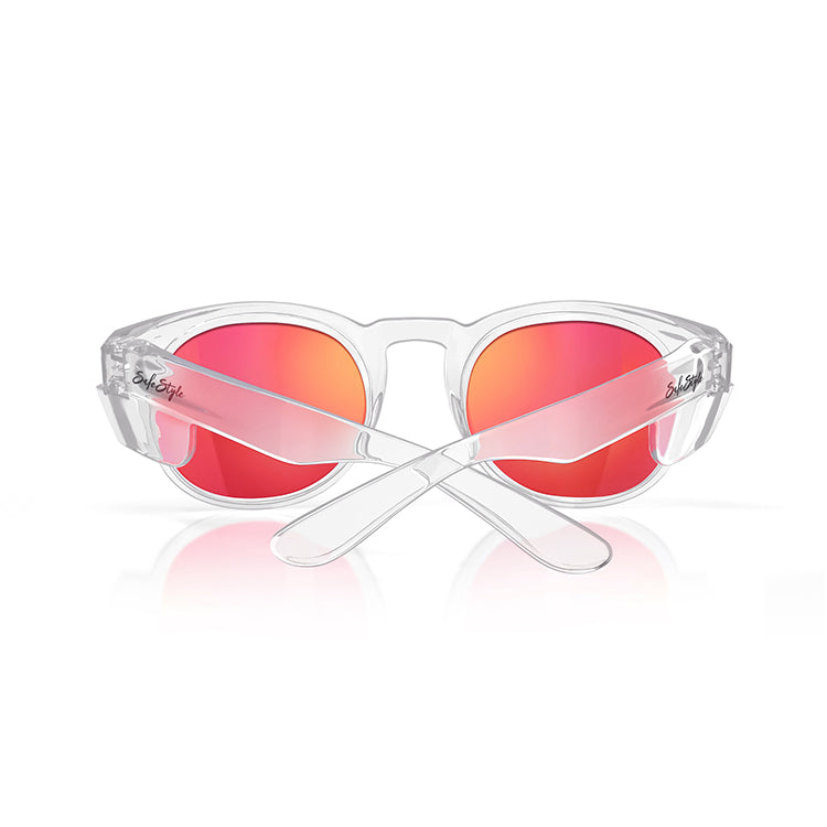 Cruisers Clear Frame Mirror Red Polarised Lens