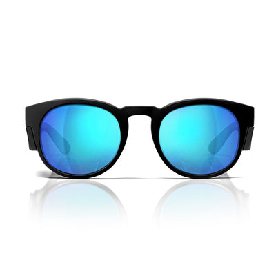 Cruisers Matte Black Frame Mirror Blue Polarised Lens