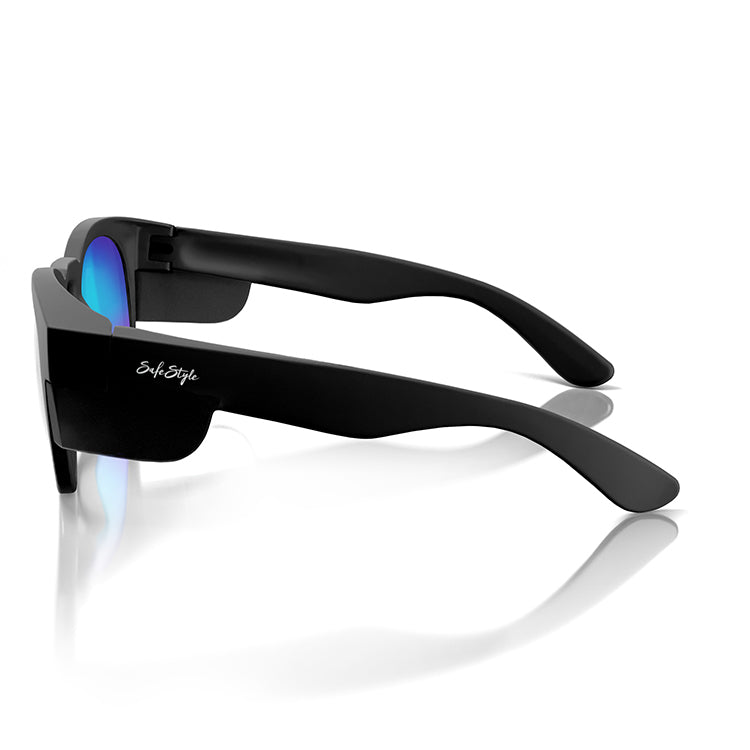 Cruisers Matte Black Frame Mirror Blue Polarised Lens
