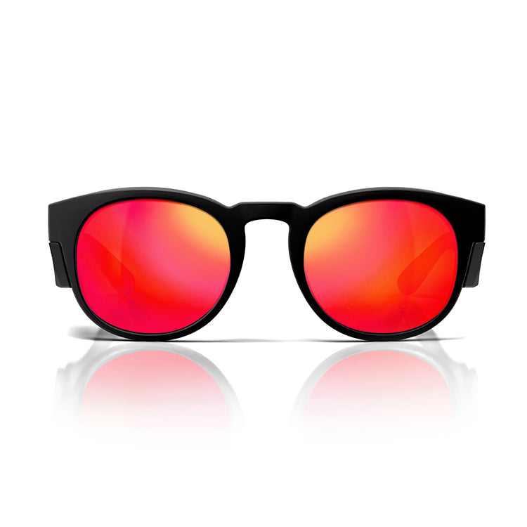 Cruisers Matte Black Frame Mirror Red Polarised Lens
