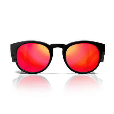 Cruisers Matte Black Frame Mirror Red Polarised Lens