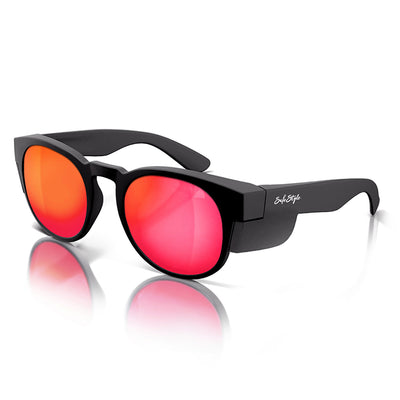 Cruisers Matte Black Frame Mirror Red Polarised Lens