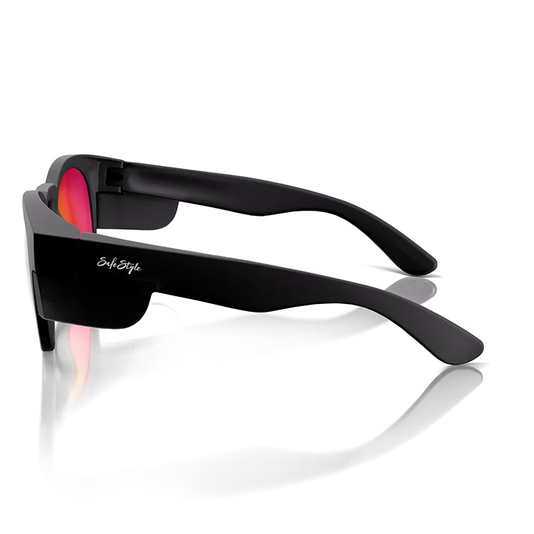 Cruisers Matte Black Frame Mirror Red Polarised Lens