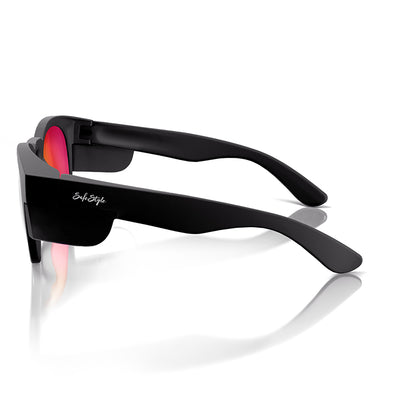 Cruisers Matte Black Frame Mirror Red Polarised Lens
