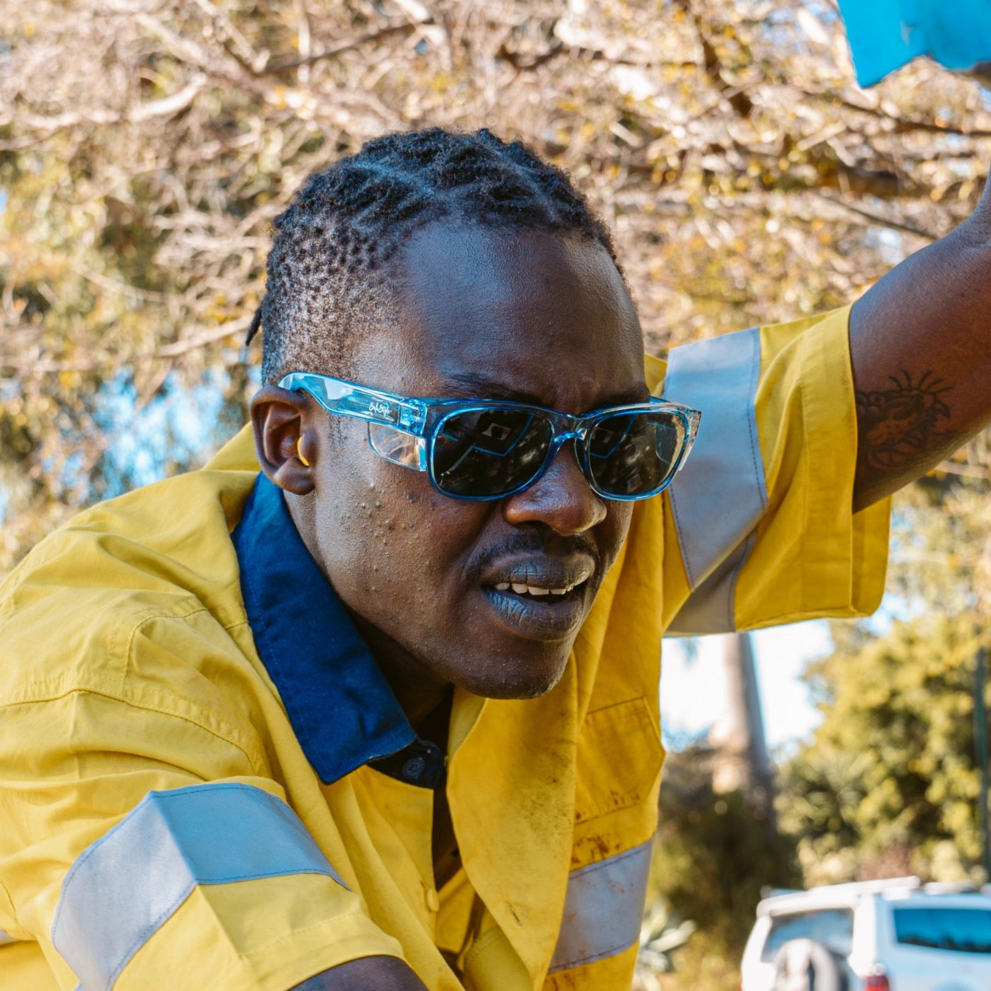 Classics Blue Frame Polarised Lens