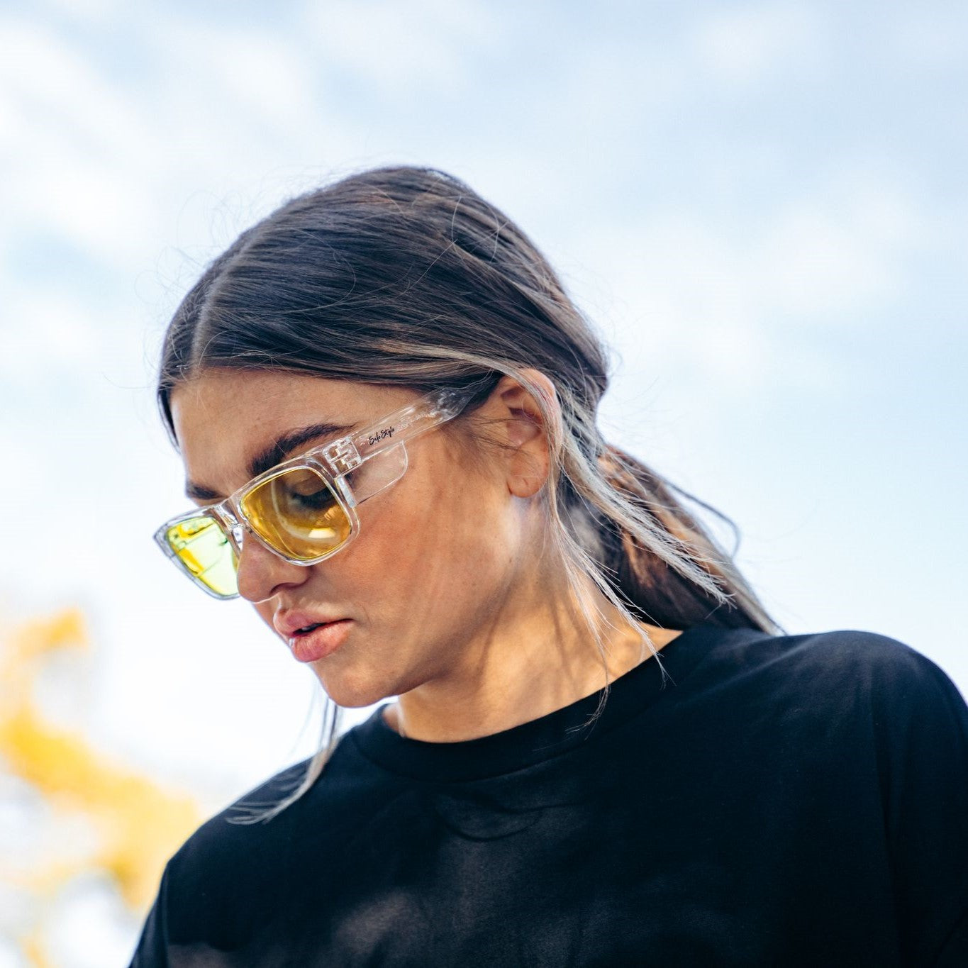 Fusions Clear Frame Yellow Lens